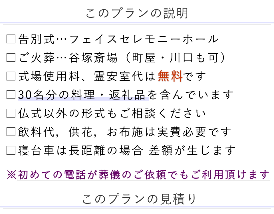 プランの説明