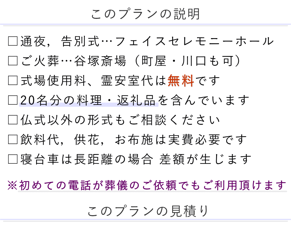 プランの説明